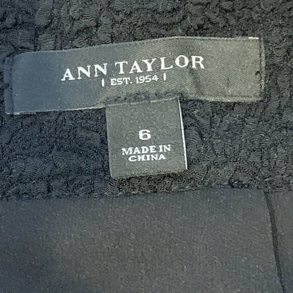 Ann Taylor Black Pencil Skirt Back Zipper Sz 6 B #36D - Picture 6 of 7
